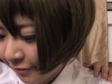 Appealing oriental gets with ramrod in cosplay scenes