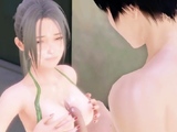 Two 3d cartoon cuties are ready for their bath