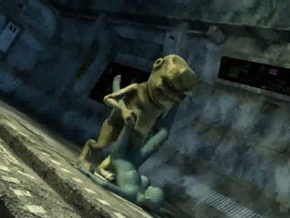 Sexy 3D cartoon cat babe gets fucked by an alien