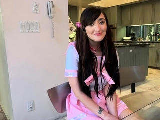 Ugly cosplaying stepdaughter teasing