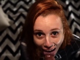 Redhead hottie cosplaying with immense dick, creampie her